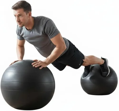 Vista 2 de ECO-WISE Aeromat - Pelota de fitness (25.6 in), color negro