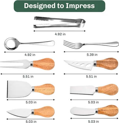 Vista 3 de 19 piezas de accesorios de charcutería, cuchillos de queso, accesorios de tablero de charcutería, juego de utensilios de charcutería, tenedores
