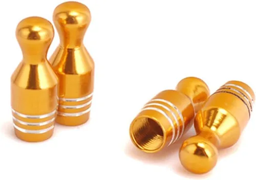 Vista 13 de Tapas de Vástago de Válvula de Neumático de Coche 4 PIEZAS Cubiertas Universales de Vástago Juego de Tapas de Válvula de Neumático de Aluminio