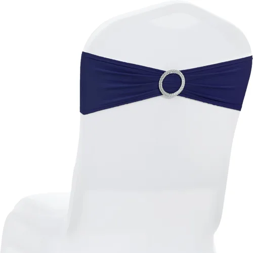 Vista 7 de MDS - Paquete de 10 bandas de elastano para silla, universales, se ajustan a bandas elásticas para sillas con hebilla, para boda, lazo deslizante