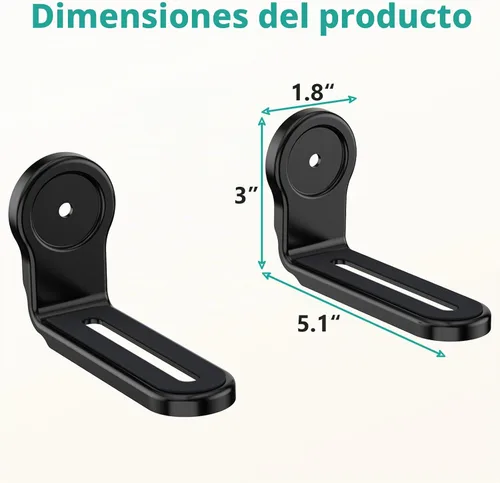 Vista 2 de WALI Soporte de pared para altavoz de canal central, soporte de pared universal para barra de sonido con capacidad para hasta 33 libras, los brazos