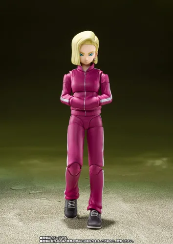 Vista 4 de Bandai S.H.Figuarts Dragon Ball Super Android 18 Figura de acción 5.9 in, multicolor