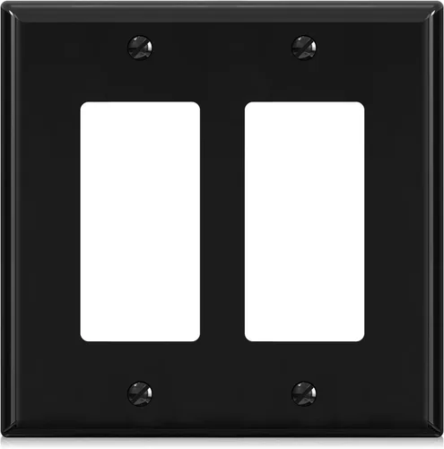 Vista 19 de ELEGRP Placa de pared decorativa para receptáculo, cubiertas decorativas de 1 gang de tamaño mediano, placas frontales de policarbonato irrompibles