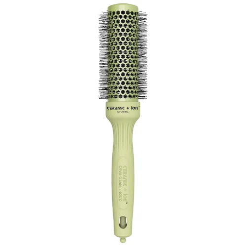 Vista 8 de Olivia Garden Ceramic + Ion Round Thermal Hair Brush - Not Electrical - Professional Blowout Brush for Normal to Thick Hair