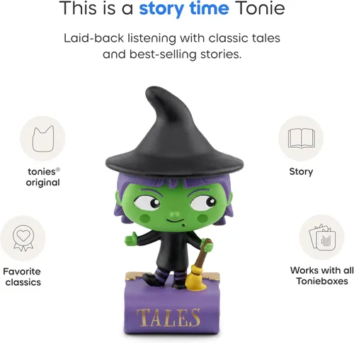 Vista 4 de Tonies Figura de juguete de audio de cuentos espeluznantes, narrada por Celebrity Voices