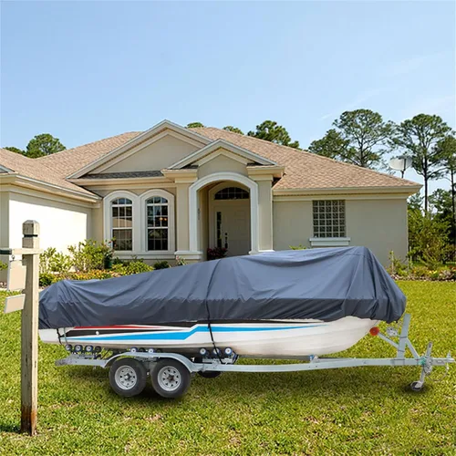 Vista 6 de Cubierta impermeable PEVA de 14 a 16 pies de ancho de haz de 90 pulgadas, repuesto para barco de pesca V-Hull Tri-Hull Runabout Bass Boat Fish Ski