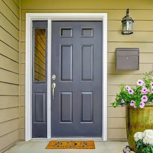 Vista 3 de Mail Boss 7174 Townhouse, buzón de seguridad decorativo con bloqueo de montaje en pared de bronce para el hogar, mediano