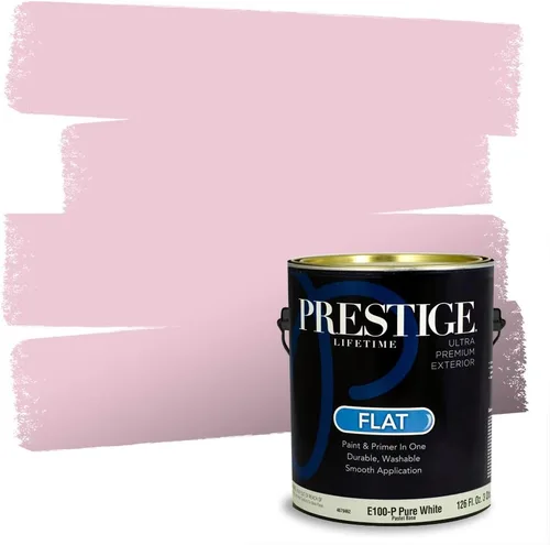 Vista 190 de Prestige Paints E100-T-SW6591 Pintura exterior e imprimación en uno, 1 galón, plano, combinación comparable de Sherwin Williams Amaryllis, 1 galón
