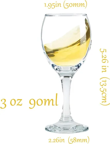 Vista 2 de Glsairy Copas de vino pequeñas Cordial con tallo Copas de limoncello Copas de vino de Oporto 3 oz 3.0 fl oz
