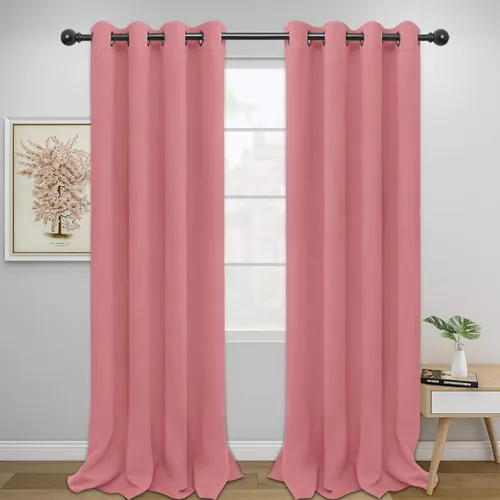 Vista 151 de Easy-Going - Cortinas opacas para dormitorio, aislamiento térmico sólido con ojales, cortinas de ventana para reducción de ruido, cortinas