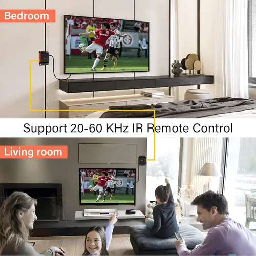 Vista 4 de HDMI Extender UHD1080p Transmitter and Receiver Kit Over CAT66e7 Cable Transmission Up to 200m656ft, Direct 1 to 1 Extender or 1 to Many Over