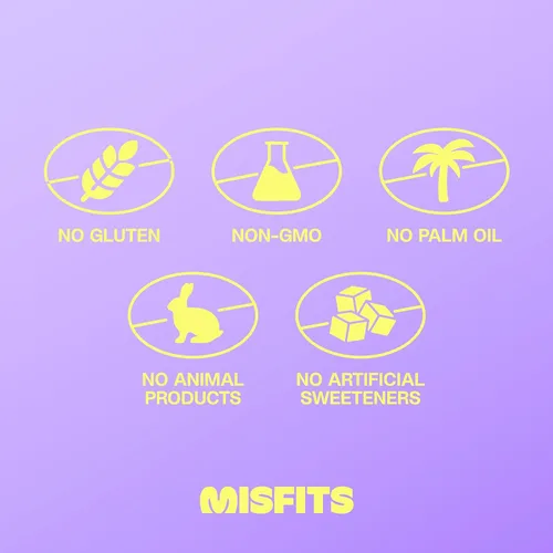 Vista 6 de Misfits Barras de proteínas veganas, paquete de chips de chocolate con caramelo y menta, paquete de 24