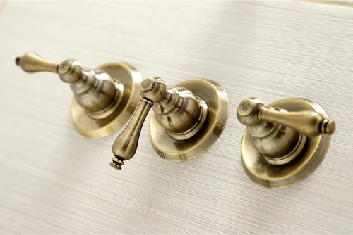 Vista 5 de Kingston Brass KB233ALAB Magellan - Grifo para bañera y ducha, latón antiguo, 72 x 8 x 7.38 pulgadas