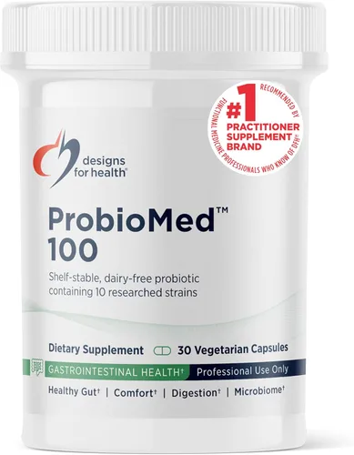 Vista 9 de Designs for Health - ProbioMed 50 - Probióticos para la salud digestiva - 10 cepas con probiótico Lactobacillus acidophilus + Lactobacillus