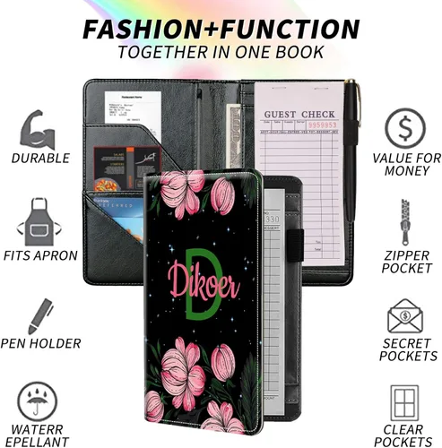 Vista 25 de Diseña Tus Propios Libros de Servicio con Nombre e Iniciales para Camareras, Dikoer Libro de Servicio de Camarero Personalizado con Nombre
