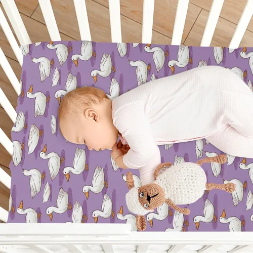 Vista 8 de Fitted Crib Sheets Kawaii Ducks Mini Crib Sheets for Boy & Girl Toddler Mattress Sheets Playard Sheet 21216803