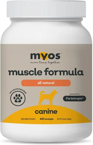 Vista 7 de MYOS Canine Muscle Formula - Suplemento de construcción muscular totalmente natural - Ayuda a reducir la pérdida muscular en perros envejecidos