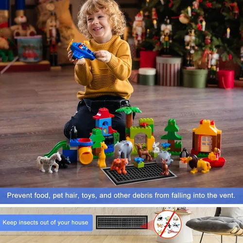 Vista 6 de Cubiertas magnéticas extra fuertes para ventilación de suelo, cubierta de pantalla de ventilación mejorada para apertura de conductos de ventilación