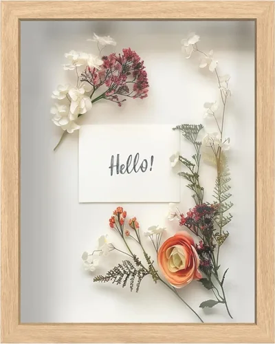 Vista 10 de FrameWorks Marco de Caja de Sombra de Madera Negra de 8" x 8" – Vitrina con Parte Trasera de Fieltro Suave, Caja de Memoria con Vidrio Templado