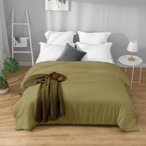 Vista 8 de Precious Star Linen Funda de edredón individual / individual XL de 68 x 90 pulgadas Algodón egipcio Cierre de cremallera y lazos en las esquinas