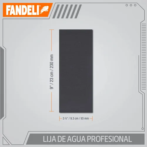 Vista 2 de Fandeli Papel de lija impermeable Surtido de granos de 120 a 2500 36 hojas 23 x 9,3 cm para pulido de coches, lijado de muebles de madera