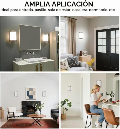 Vista 11 de CLOUDY BAY Aplique de pared LED de 3 colores, iluminación de pared, 3000 K/4000 K/5000 K, lámpara de pared ajustable de temperatura de color, 15 W
