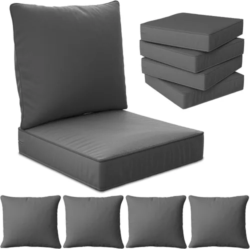 Vista 57 de Cojines de Asiento Profundo para Exteriores de 22" x 22" x 6" - Impermeables y Resistentes a la Decoloración, Cojines de Reemplazo para Muebles