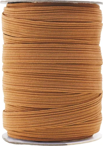 Vista 55 de Mandala Crafts Rollo de bandas elásticas beige de 0.472 in y 20 yardas para costura, 1/2 cordón elástico plano, correas elásticas trenzadas de 1 2