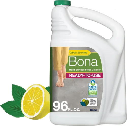 Vista 15 de Bona Spray limpiador de pisos multisuperficie, 32 onzas líquidas, aroma a menta y limón, recargable, solución de limpieza de suelos sin residuos