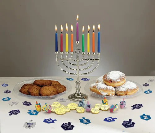 Vista 6 de Rite Lite Dispersores de mesa de Janucá, 20 Dreidels laminados, regalo perfecto de Hanukkah, accesorios de Hanukkah, decoraciones de Hanukkah