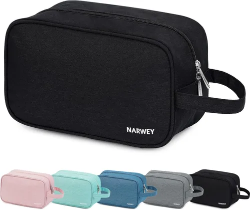 Narwey Neceser de viaje para mujer, kit de viaje Dopp para hombre, bolsa de viaje para artículos de tocador, bolsa de cosméticos, bolsa de