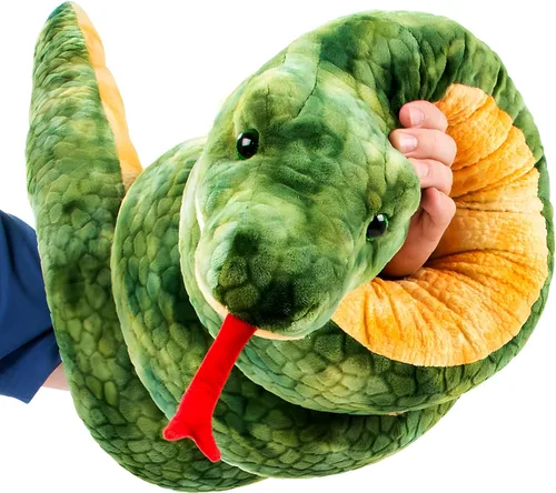 Vista 4 de Rhode Island Novelty Peluche gigante de serpiente anaconda de 100 pulgadas de largo