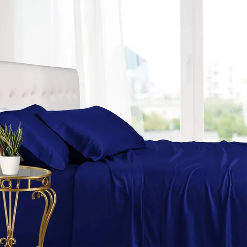 Vista 11 de Royal Hotel Bedding 100% viscosa natural hecha de sábanas de bambú, sábanas refrescantes suaves, sábanas de hotel transpirables y fundas