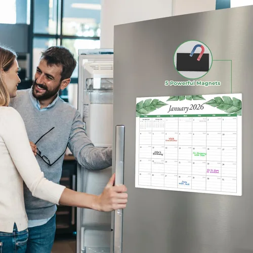 Vista 6 de Calendario 2026, calendario magnético para refrigerador, funciona desde enero de 2026 a junio de 2027, calendarios de refrigerador para escuela