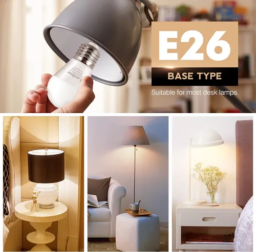Vista 3 de Bombillas equivalentes a 25 vatios, bombilla blanca cálida de 2700 K, bombilla LED A15 E26,Bombilla de 3 vatios,Bombillas de bajo vatio,Lámpara