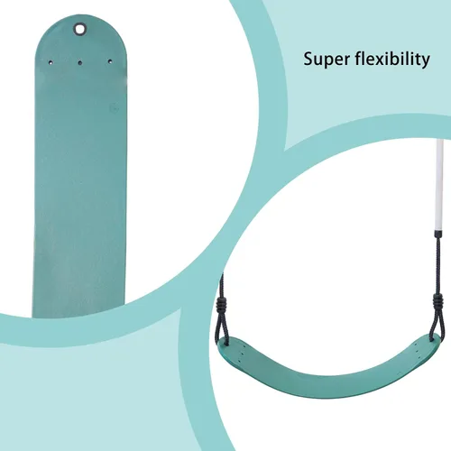 Vista 4 de Juego de 2 columpios, asiento de columpio de árbol resistente, soporta 330 libras, adecuado para patio trasero, jardín, parque infantil