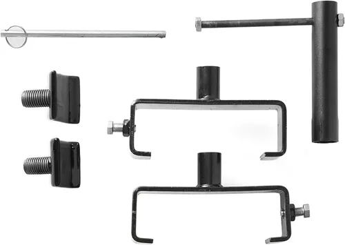 Vista 7 de Gato de motocicleta, 1100 libras, soporte de motocicleta de tijera, placa ancha con bloqueo de seguridad