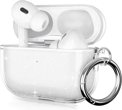 Vista 7 de ULAK Funda transparente para Airpods Pro de 2ª/1ª generación 2022/2019, funda protectora transparente de TPU suave para Airpods Pro 2, funda