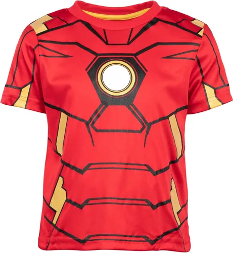 Vista 5 de Marvel Vengadores Pantera Negra Spiderman Hulk - Juego de camisa deportiva y shorts para niño