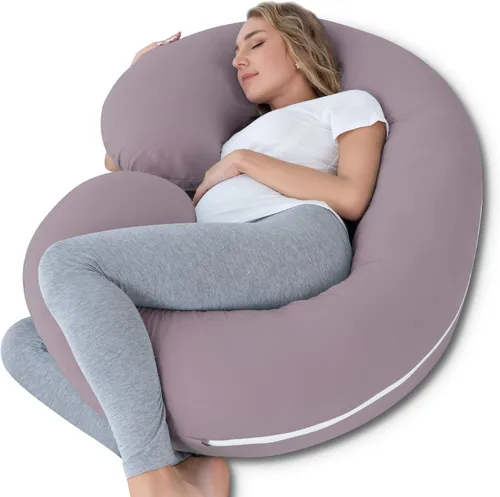 Vista 17 de INSEN Almohada refrescante de embarazo, almohada de maternidad con funda suave de Tencel, en forma de C para mujeres embarazadas y dormir de lado