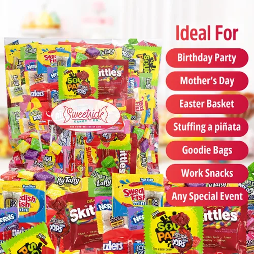 Vista 6 de Dulces a Granel Envueltos Individualmente - Parade Kid's Dream, 5 libras de Bolsa de Mezcla Variada para Fiestas Envueltas Individualmente, Dulces