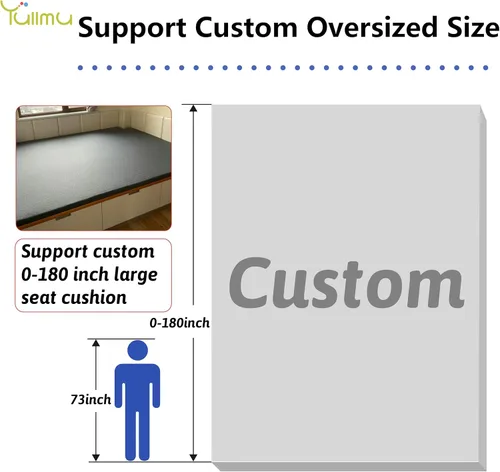 Vista 3 de Cojín de banco personalizado, asiento de ventana, silla de patio impermeable para exteriores, silla de piano de interior, espuma 50D