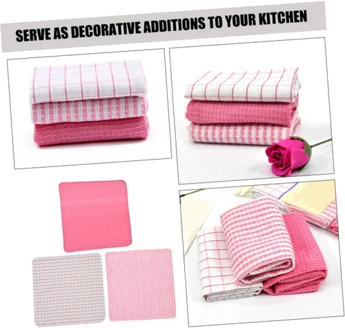 Vista 6 de Juego de 6 paños de cocina absorbentes de algodón suave, toallas de cocina a granel