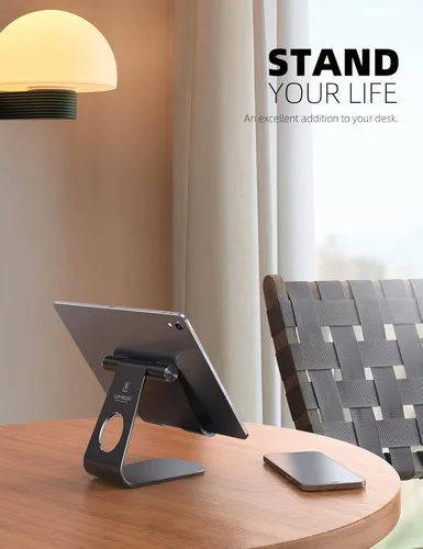 Vista 2 de Soporte ajustable para ipad, soporte para tableta Lamicall, Negro