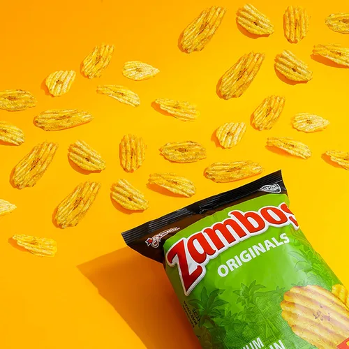 Vista 9 de Zambos Chips de plátano originales, chips de plátano prémium de corte acanalado crujiente, paquete de 8 unidades de 2.47 onzas
