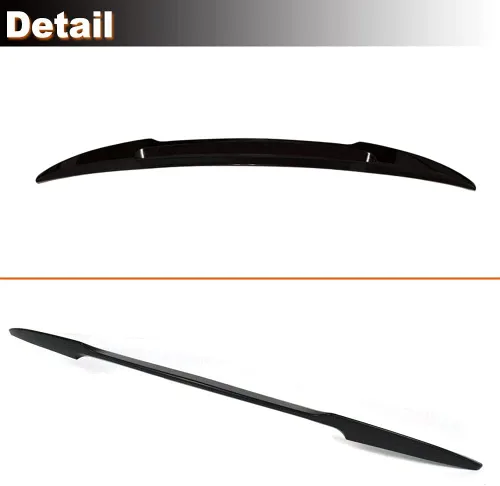 Vista 6 de MCARCAR KIT Alerón Duckbill para Maletero Trasero Compatible con Volkswagen VW Jetta Sedan 2011-2018 Material ABS Negro Brillante Alerón Ala Labio