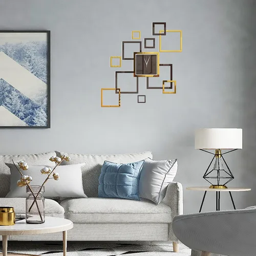 Vista 3 de Reloj de pared 3D DIY para decoración de sala de estar, moderno, silencioso, sin tictac, gran creatividad, sin marco, relojes de pared acrílicos