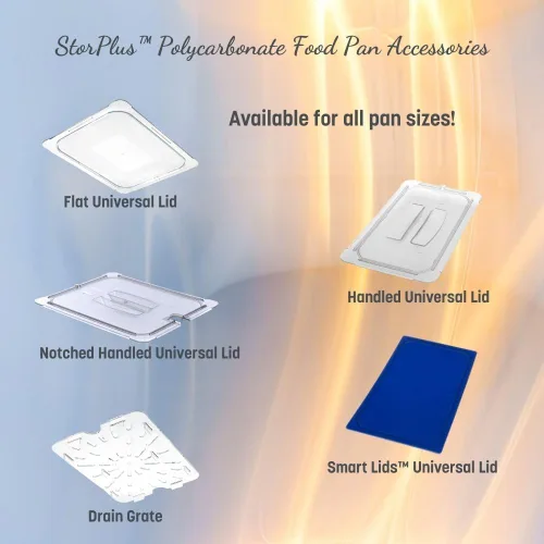 Vista 6 de Carlisle FoodService Products - Bandeja de plástico para alimentos de tamaño 1/4, 2.5 pulgadas de profundidad, transparente