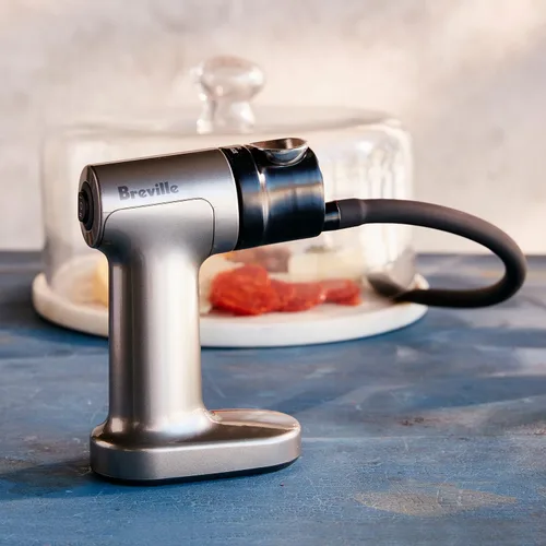 Vista 5 de Breville BSM600SIL - Pistola de ahumar, ahumador de mano para alimentos y cócteles, color plateado