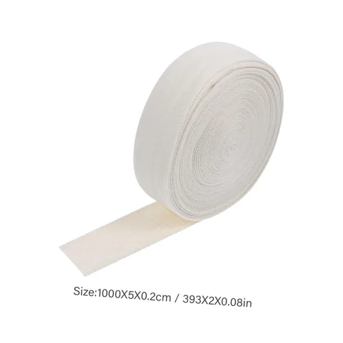 Vista 3 de 1 rollo de vendajes tubulares de algodón elástico para lesiones, para soporte de brazos y piernas, ligero y transpirable para atención